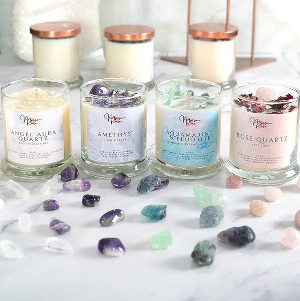 Cello Celestial Large Scented Candles with Rose Quartz Crystals. A Crystal  Candle Astrology Gifts for Women. Love Gemstones and Healing Crystals - Spiritual  Gifts Suitable Candles for Men. Rose Quartz Large
